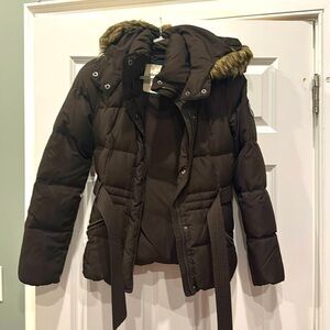 Abercrombie Kids brown winter coat (with hood) size XL
